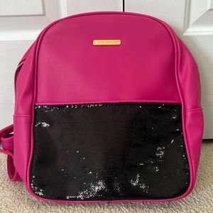 Juicy couture vintage y2k hot pink black sequin mini backpack